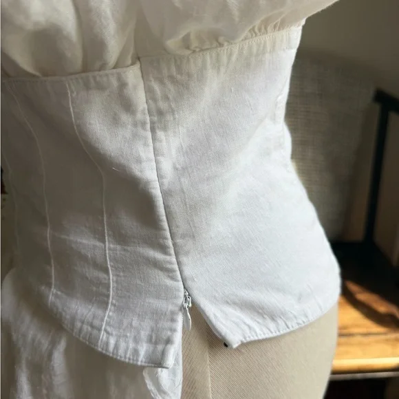 Anemic + Kin Linen Lace-Up Blouse - Picture 3 of 5